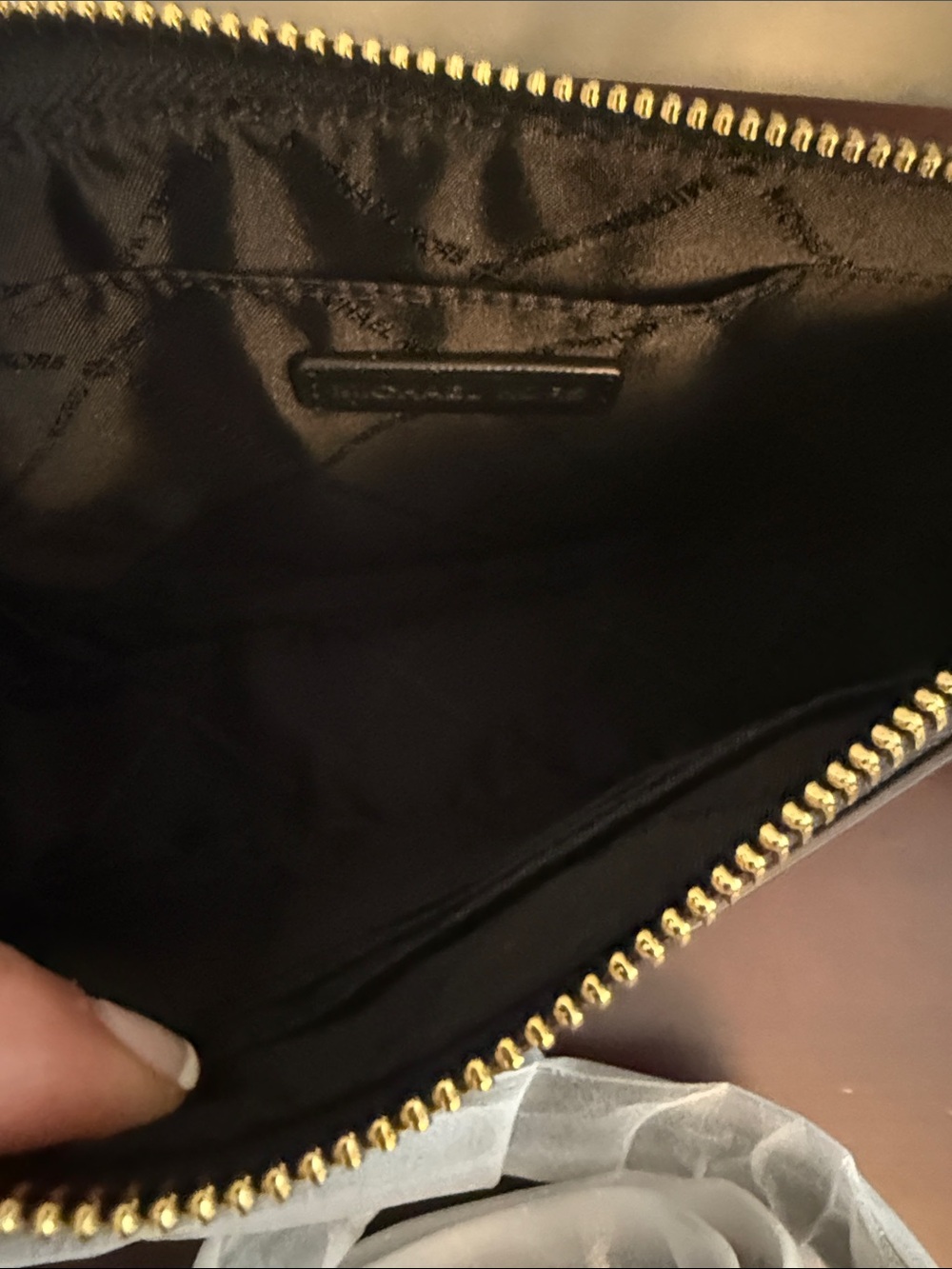 Michael Kors Black Saffiano Leather Wristlet with Gold Hardware - Picture 5 of 7
